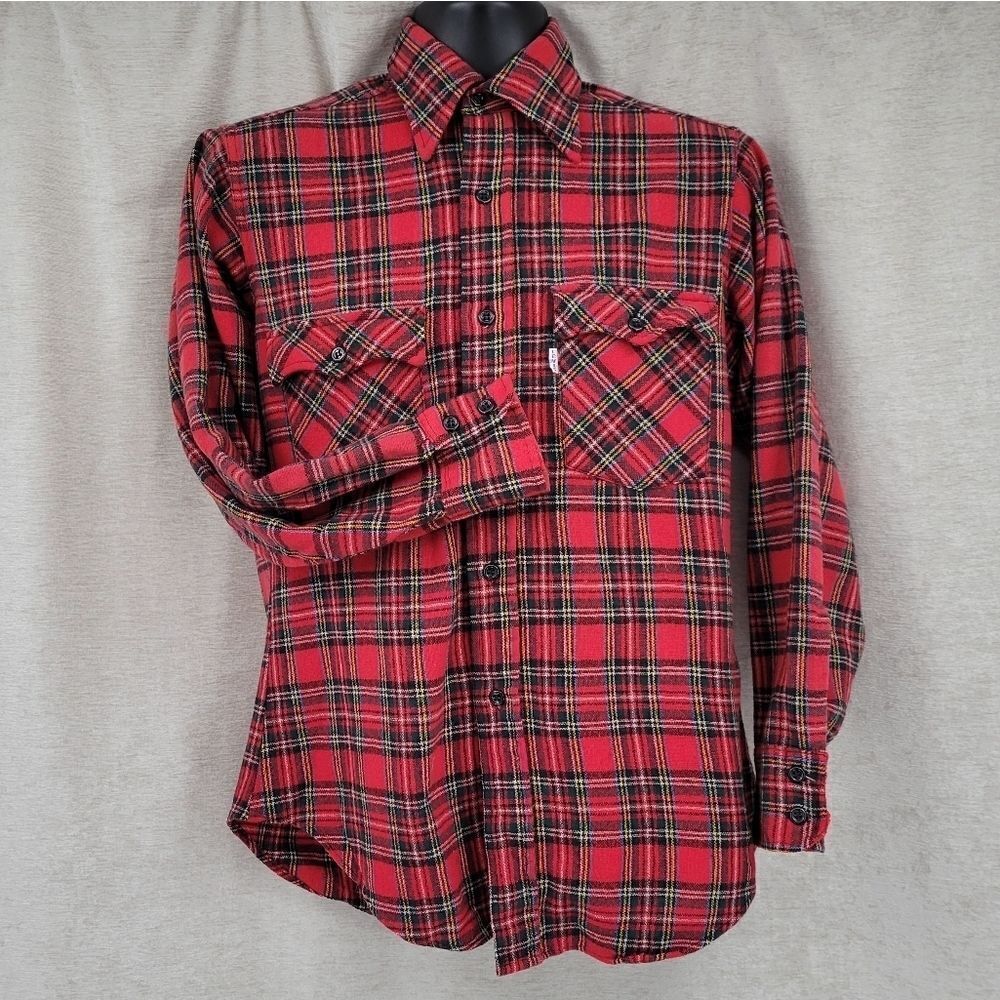 Levi's White Tag Vintage Button-Down Red Flannel Woodsman Cabincore